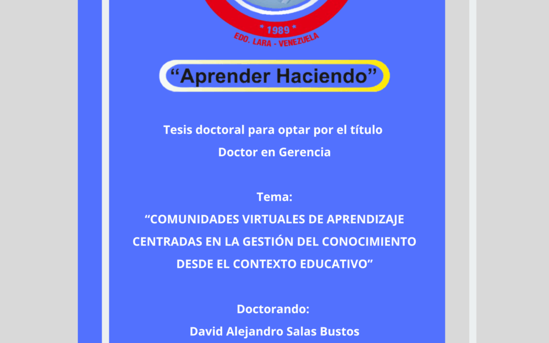 Comunidades virtuales de aprendizaje centradas en la gestión del conocimiento desde el contexto educativo