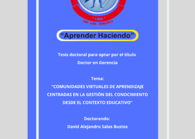 Comunidades virtuales de aprendizaje centradas en la gestión del conocimiento desde el contexto educativo