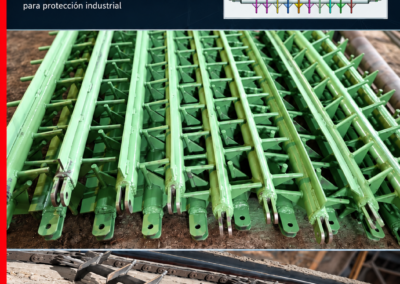 Baraja reforzada para conductor horizontal de bagazo: diseño, construcción, operación y sustento técnico para protección industrial