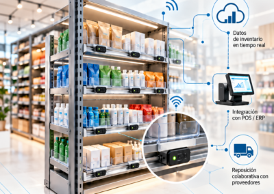 SISTEMA MODULAR INTELIGENTE PARA EL CONTROL FÍSICO DE INVENTARIOS:  PERCHAS INTELIGENTES MODULARES